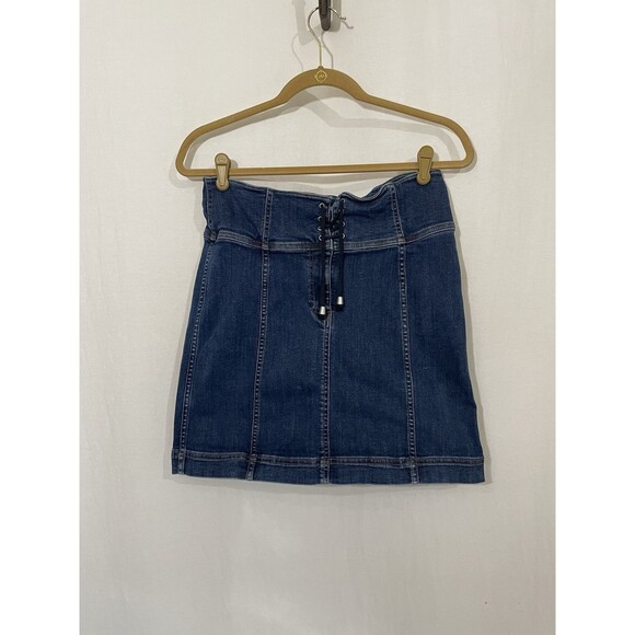 Free People Modern Femme Corset Stretch Skirt SZ 12 - Picture 1 of 7
